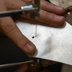 Lisa Dakin at work in the YAS silversmiths starter studio at Persistence Works in Sheffield 2017